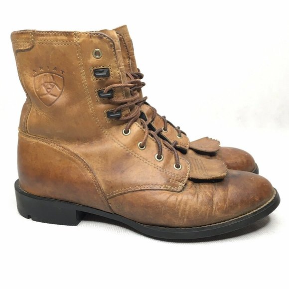 Ariat Heritage Kiltie Roper Western Lace Up Brown - Picture 4 of 7